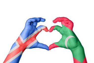 İzlanda Maldivler Kalbi, El hareketi kalp yapma, Kırpma Yolu