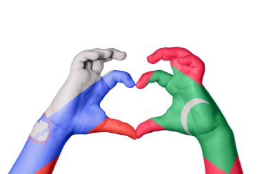 Slovenya Maldivler Kalbi, El hareketi, kalp yapma, Kırpma Yolu