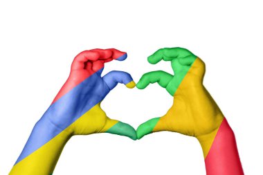 Mauritius Mali Heart, el hareketi kalp yapma, kırpma yolu.