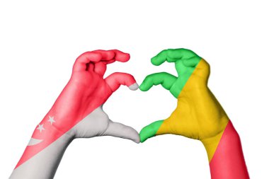 Singapur Mali Kalbi, El hareketi kalp yapma, Kırpma Yolu