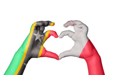 Saint Kitts ve Nevis Malta Kalbi, El hareketi kalp yapma, Kırpma Yolu