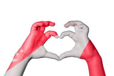 Singapur Malta Kalbi, El hareketi kalp yapma, Kırpma Yolu