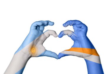 Arjantin Marshall Adaları Kalbi, El hareketi kalp yapma, Kırpma Yolu