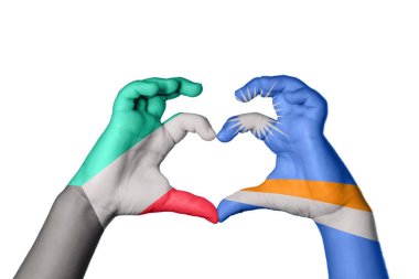 Kuveyt Marshall Adaları Kalbi, El hareketi kalp yapma, Kırpma Yolu