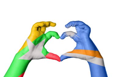 Myanmar Marshall Adaları Kalbi, El hareketi kalp yapma, Kırpma Yolu