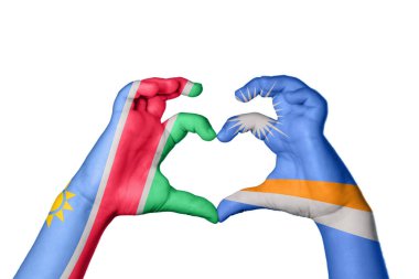 Namibya Marshall Adaları Kalbi, El hareketi kalp yapma, Kırpma Yolu