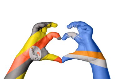 Uganda Marshall Adaları Kalbi, El hareketi kalp yapma, Kırpma Yolu