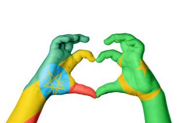 Etiyopya Moritanya Kalbi, El hareketi kalp yapma, Kırpma Yolu