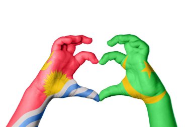 Kiribati Moritanya Kalbi, El hareketi kalp yapma, Kırpma Yolu