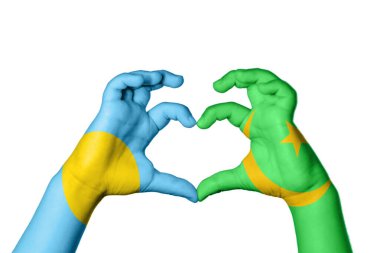 Palau Moritanya Kalbi, El hareketi kalp yapmak, Kırpma Yolu