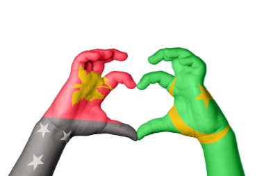 Papua Yeni Gine Moritanya Kalbi, El hareketi kalp yapma, Kırpma Yolu