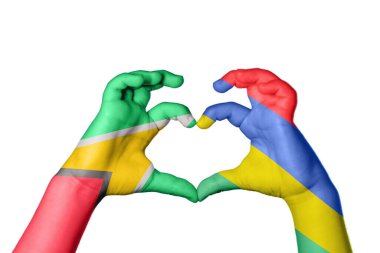 Guyana Mauritius Kalp, El hareketi kalp yapma, Kırpma Yolu