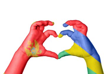 Karadağ Mauritius Kalbi ve El hareketi kalp yaptı, Kırpma Yolu