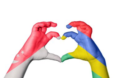 Singapur Mauritius Kalbi, El hareketi kalp yapma, Kırpma Yolu