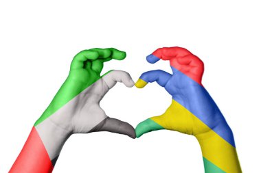 Birleşik Arap Emirlikleri Mauritius Kalbi, El hareketi kalp yapma, Kırpma Yolu