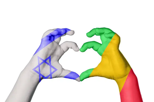 Izrael Mali Szív Kéz Gesztus Készítő Szív Nyírás — Stock Fotó