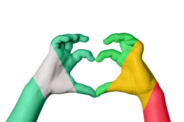Нигерия Мали Сердце Жест Сердца Отрезание Пути — стоковое фото