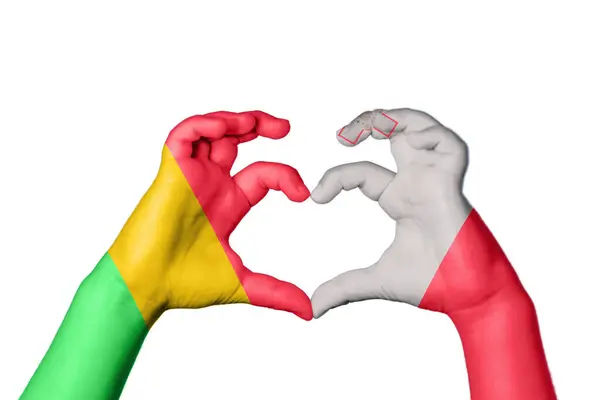 Mali Malta Szív Kézmozdulat Készítés Szív Vágás — Stock Fotó