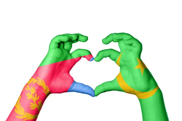 Eritre Moritanya Kalbi Hareketi Kalp Yapma Kırpma Yolu — Stok fotoğraf