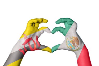 Brunei Meksika kalbi, el hareketi kalp yapma, kırpma yolu