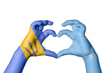 Barbados Mikronezya Kalbi, El hareketi kalp yapma, Kırpma Yolu