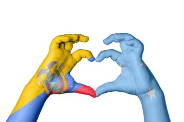 Ekvador Mikronezya Kalbi, El hareketi kalp yapma, Kırpma Yolu