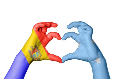 Moldova Mikronezya Kalbi, El hareketi kalp yapma, Kırpma Yolu