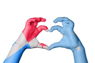 Panama Mikronezya Kalbi, El hareketi kalp yapma, Kırpma Yolu