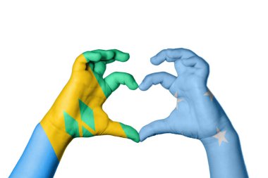 Saint Vincent ve Grenadines Mikronezya Kalbi, El hareketi kalp yapma, Kırpma Yolu