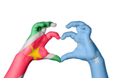 Surinam Micronesia Heart, El hareketi kalp yapma, Kırpma Yolu