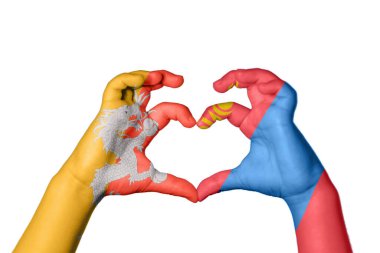 Bhutan Moğolistan Kalbi, El hareketi kalp yapma, Kırpma Yolu