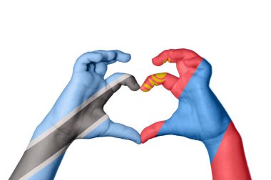 Botswana Moğolistan Kalbi, El hareketi kalp yapma, Kırpma Yolu