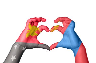 Papua Yeni Gine Moğolistan Kalbi, El hareketi kalp yapma, Kırpma Yolu