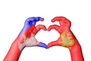 Kamboçya Karadağ Kalbi, El hareketi, kalp yapma, Kırpma Yolu