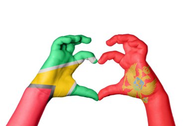 Guyana Montenegro Heart, Hand Jest Yapan Kalp, Kırpma Yolu