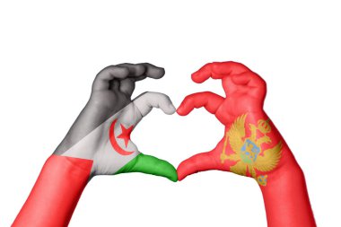 Sahra Arap Demokratik Cumhuriyeti Karadağ Kalbi, El hareketi, kalp yapma, Kırpma Yolu