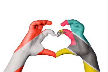 Avusturya Mozambik Kalbi, El hareketi kalp yapma, Kırpma Yolu