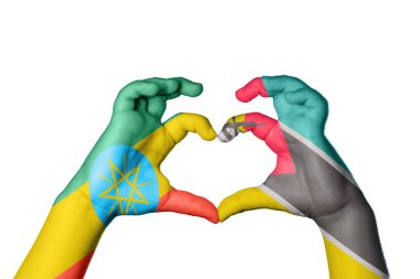 Etiyopya Mozambik Kalbi, El hareketi kalp yapma, Kırpma Yolu