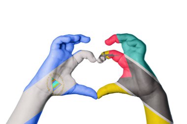 Nikaragua Mozambik Kalbi, El hareketi kalp yapma, Kırpma Yolu