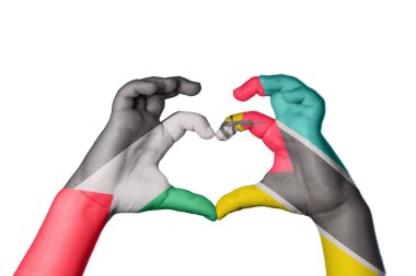 Filistin Mozambik Kalbi, El hareketi kalp yapma, Kırpma Yolu