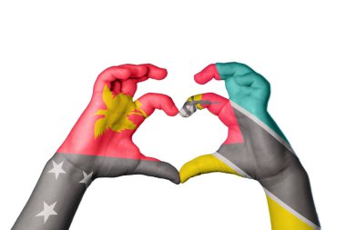 Papua Yeni Gine Mozambik Kalbi, El hareketi kalp yapma, Kırpma Yolu