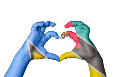 Aziz Lucia Mozambik Kalp, El hareketi kalp yapma, Kırpma Yolu