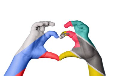 Rusya Mozambik Kalbi, El hareketi, kalp yapma, Kırpma Yolu