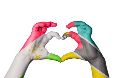 Tacikistan Mozambik Kalbi, El hareketi kalp yapma, Kırpma Yolu