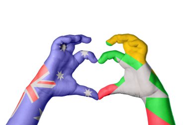 Avusturalya Myanmar Kalbi, El hareketi kalp yapma, Kırpma Yolu