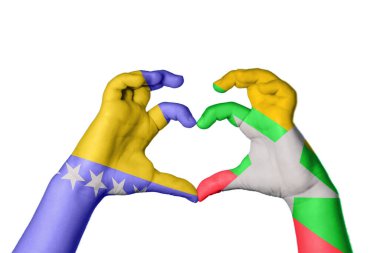 Bosna-Hersek Myanmar Kalbi, El hareketi, kalp yapma, Kırpma Yolu