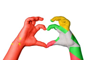 Çin Myanmar Kalbi, El hareketi kalp yapma, Kırpma Yolu