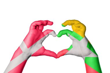 Danimarka Myanmar Kalbi, El hareketi kalp yapma, Kırpma Yolu