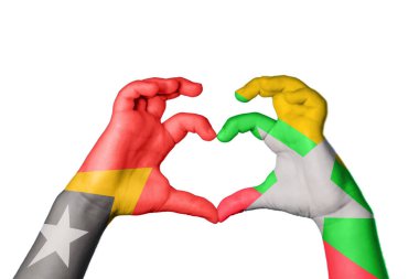 Doğu Timor Myanmar Kalbi, El hareketi kalp yapma, Kırpma Yolu