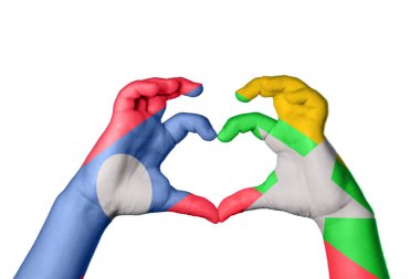 Laos Myanmar Heart, el hareketi kalp yapma, Kırpma Yolu